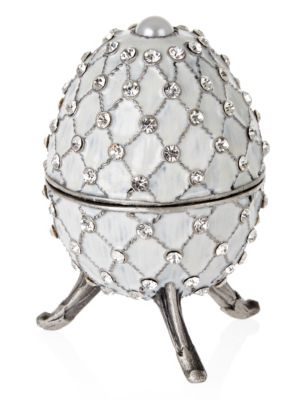 Gustavs Egg Diamant&eacute; Encrusted Trinket Box